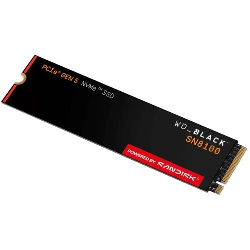 Western Digital 2TB M.2 NVMe SSD Gen5 WDS200T1X0M SN8100 Black Cene