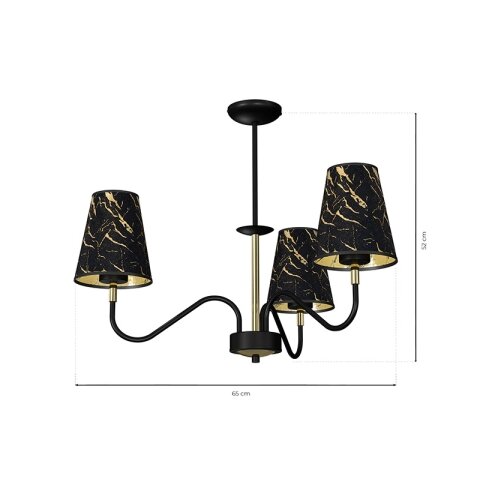  Luster na &amp;scaron;ipci HERMES 3xE27/60W/230V Slike