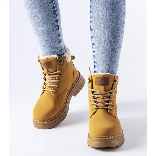 Gemre Brown insulated work boots Burgundy Cene