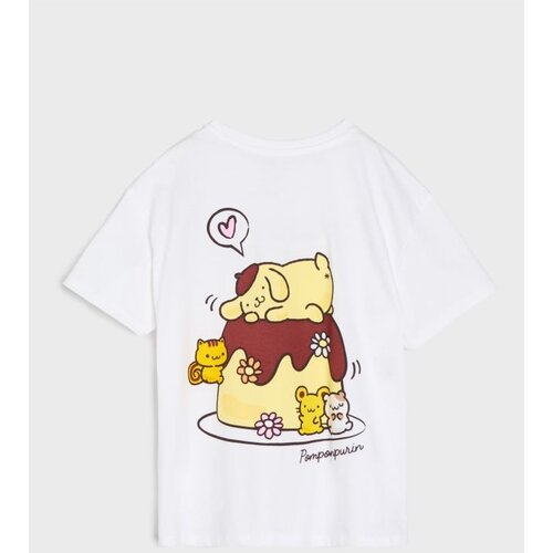 Sinsay Pamučna majica s printom na leđima PomPomPurin Slike