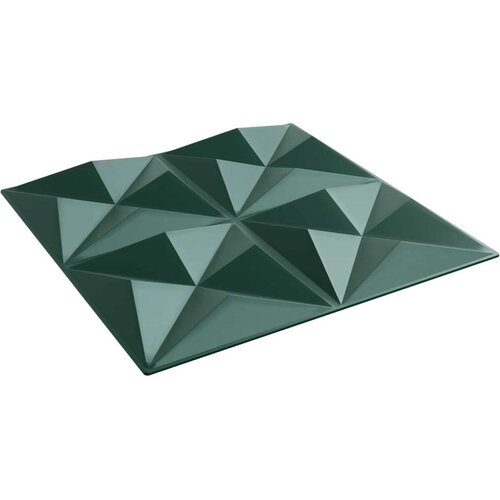  Zidne panele 12 pcs Origami zelena 50 x 50 cm XPS pjena - Origami zelena 12 Cene