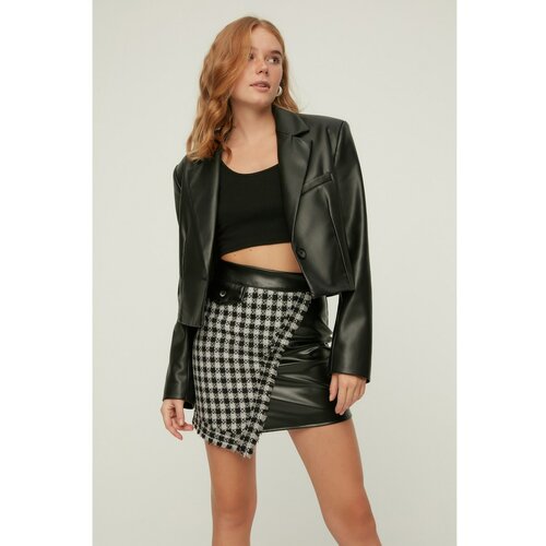 Trendyol black double breasted skirt Slike