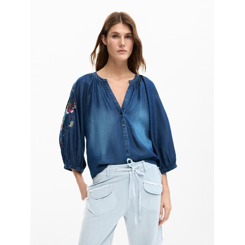 Desigual Bluza plavi traper / crvena / bijela Slike
