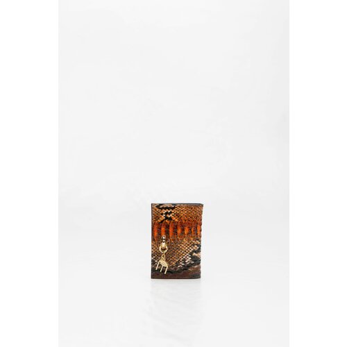 Mona braon-narandžasti kožni novčanik s printom 6514530-1 Slike