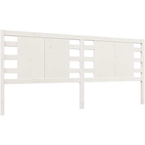 Maison Chic posteljno vzglavje - vzglavna omarica - nočna omarica belo 126x4x100 cm trdna borovina, (21706187) Slike