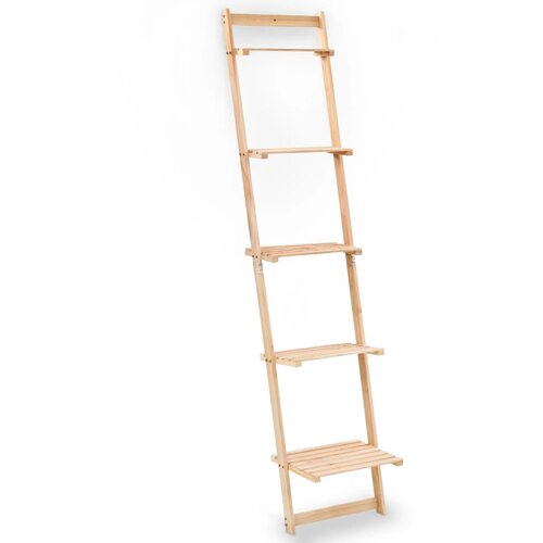 vidaXL Stenska polica lestev iz cedrovine 41,5x30x176 cm Cene