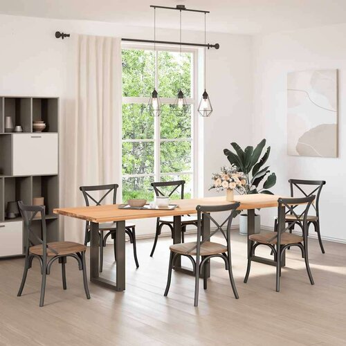VidaXL noge za blagovaonski stol u-oblik 3 kom prirodni čelik 70 x (72-73) cm čelik Slike