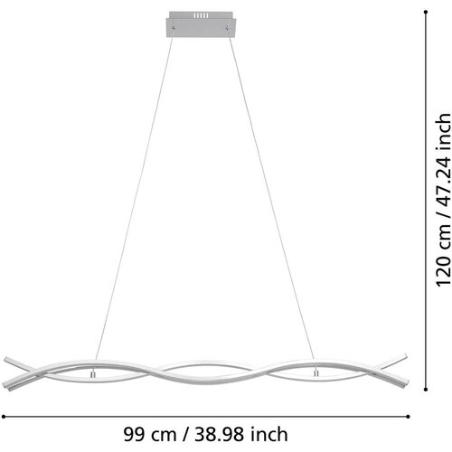 Eglo lasana 2 3, led, 3x13w, d 1020, alu/hrom-bela Cene