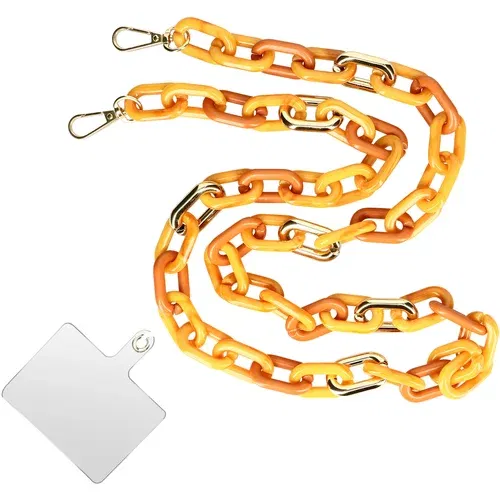 AVIZAR Telephone Jewel Large Mesh Forçat Orange Marmored and Gold, 120 cm z univerzalnim kavljem in dvojno sponko, (20763483)