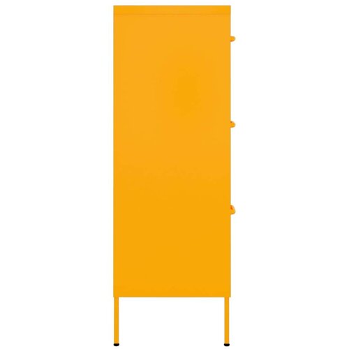 VidaXL Omarica s predali gorčično rumena 80x35x101,5 cm jeklo Slike