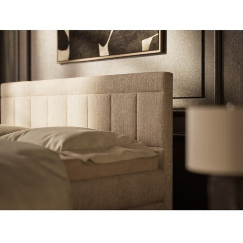 Maison de R&amp;ecirc;ve Bež boxspring krevet s prostorom za odlaganje 160x200 cm Caya &amp;ndash; Slike