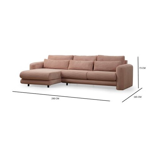 Atelier Del Sofa Kutni set Lily 97x73x290cm Roza Slike