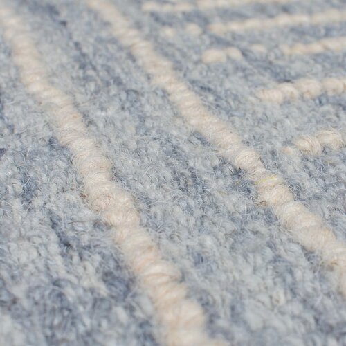 Flair Rugs Svetlo modra ročno tkana volnena preproga 120x170 cm Memphis Wool &amp;ndash; Slike