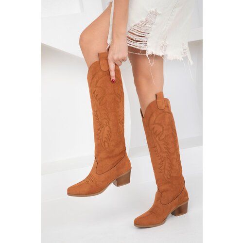 Soho Tan Suede Women's Boots 19723 Slike