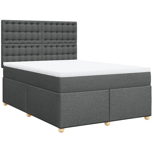 vidaXL Krevet s oprugama i madracem tamnosivi 140x190 cm od tkanine Cijene