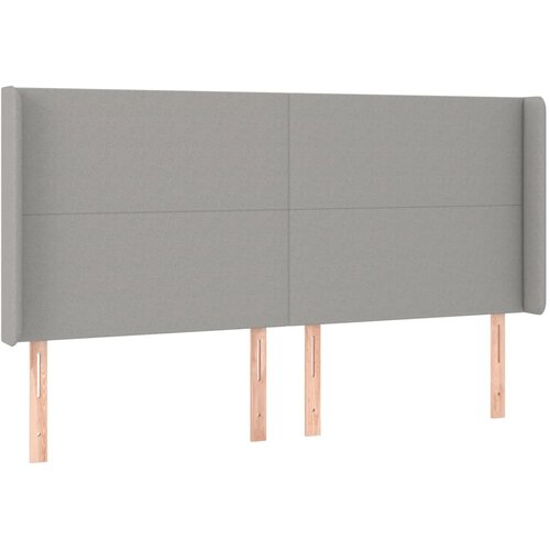 Maison Chic Vzglavna omarica - Nočna omarica - Posteljna omarica z u&scaron;esi svetlo sivo 203x16x118/128 cm blago, (21709850) Cene