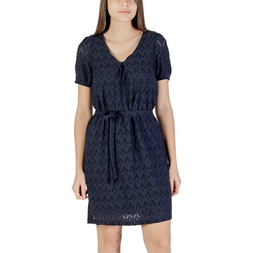 Vila Kratke obleke Viamalina V-Neck S/S/Pb 14104111 Modra Cene