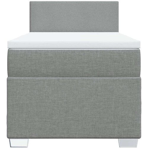 vidaXL Box spring postelja z vzmetnico svetlo siva 80x200 cm blago Cene