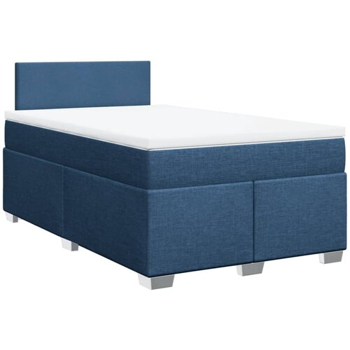 vidaXL box spring postelja z vzmetnico moder 120x200 cm blago, (21308144) Cene