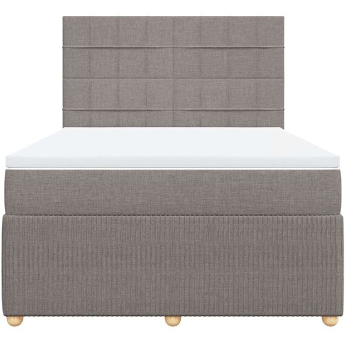 vidaXL Box spring postelja z vzmetnico taupe 160x200 cm blago, (21308592) Cene
