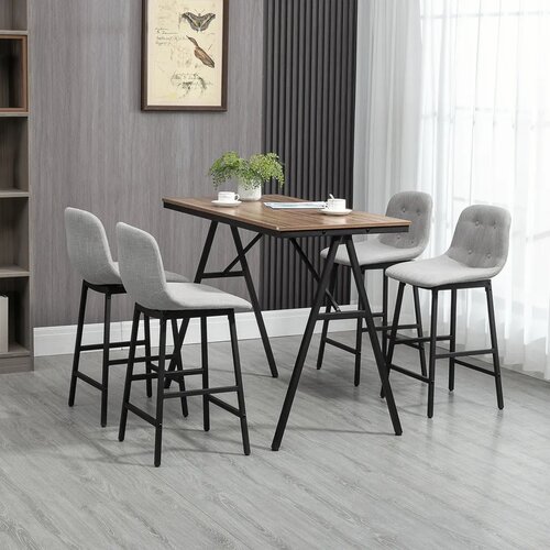  Barski stol s barskim stolicama industrijskog dizajna pro&amp;scaron;iveni gumbi 120 cm x 60 cm x 91 cm svijetlo siva Slike