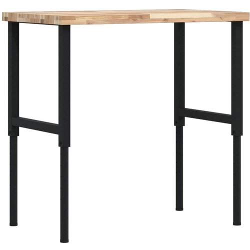  Radni stol 100x60x(73-99,5) cm masivno drvo bagrema pravokutni Slike