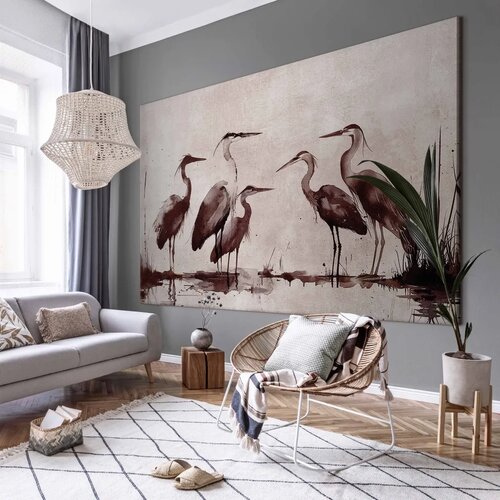  XXL slika - Herons painted with ink 240x160 Slike