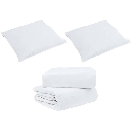 vidaXL Komplet odej z blazino 3 pcs Bela Perje, (5000065426) Cene