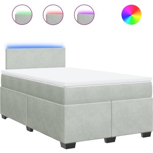 Box spring krevet s madracem svjetlosivi 120x200 cm bar&amp;scaron;unasti Slike