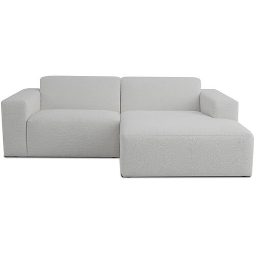 Scandic Bijela kutna garnitura od boucl&amp;eacute; tkanine (s desnim kutom) Roxy &amp;ndash; Slike