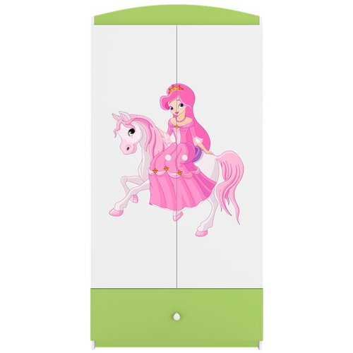HAPPYKIDS Garderobni ormar Dreamy princeza na konju Zelena Cene