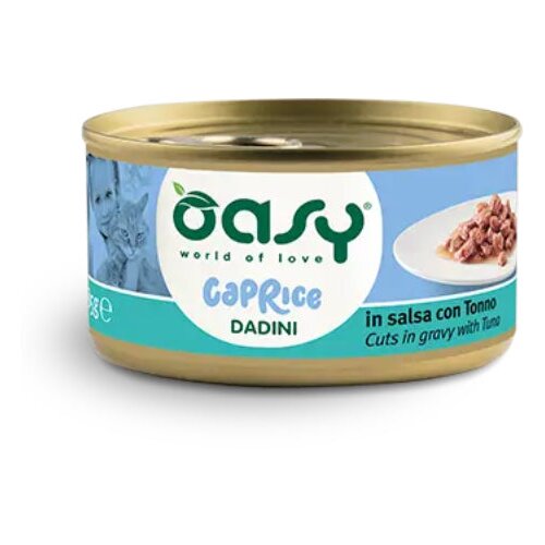 Oasy Caprice Cuts Adult tuna ko&amp;scaron;čki v omaki, konzerva - 85g 85 g Slike