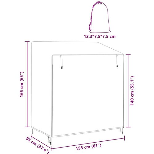 VidaXL Navlaka za vanjsku ljuljačku 155 x 95 x 165 cm Slike