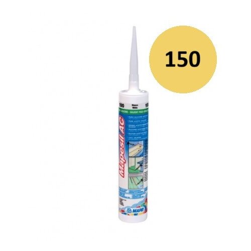 MAPEI SILIKONSKA TESNILNA MASA MAPESIL AC 150 RUMENA 310 ML Cene