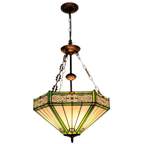Brilagi Tiffany vitražni luster na lancu EMERALD 3xE27/60W/230V &amp;Oslash; 50 cm Slike