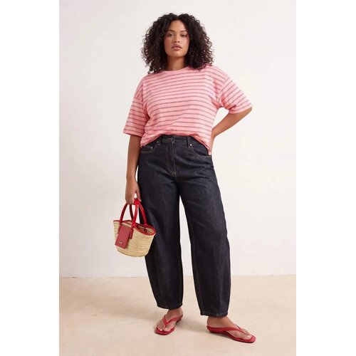 Trendyol ženska majica Tbbss26Bf00088, roze-prugasta Slike