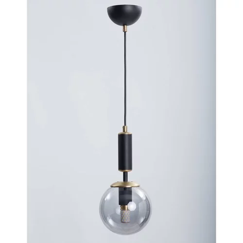 Squid Lighting Crna/siva viseća svjetiljka sa staklenim sjenilom ø 15 cm Hector –