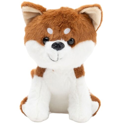 Plišana maskota igračka mali pas Shiba Inu bijela smeđa 20 cm Cene