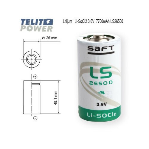 SAFT litijum C 3.6V 7700mAh LS26500 ( 0007 ) Cene