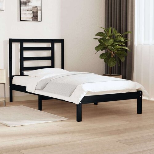  Za krevet od masivne borovine crni 100 x 200 cm Slike