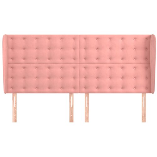  Uzglavlje s u&amp;scaron;ima ružičasto 203x23x118/128 cm bar&amp;scaron;unasto Slike