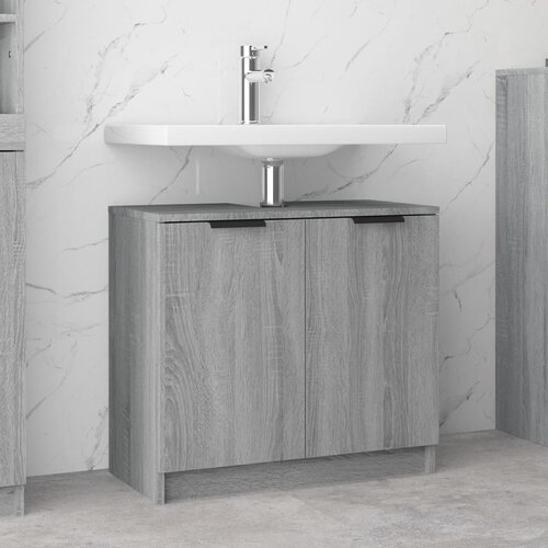 VidaXL Kopalni&amp;scaron;ka omarica siva sonoma 64,5x33,5x59 cm konstruiran les Slike
