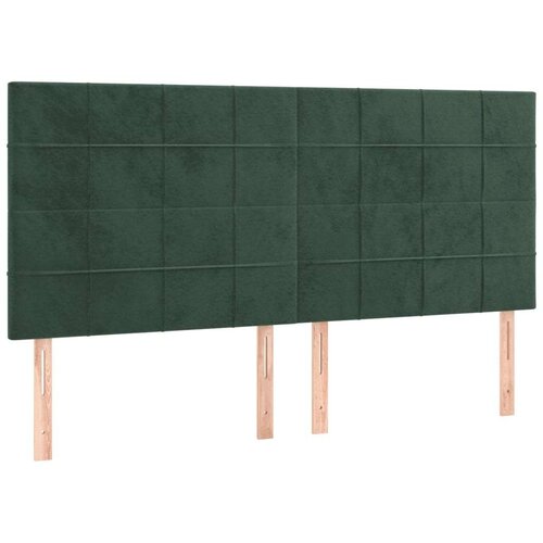 Uzglavlje 4 kom tamnozeleni 90x5x78/88 cm bar&amp;scaron;unasti Slike