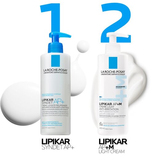 La Roche Posay Lipikar AP+M Light Cream krema, ki koži vrača lipide za suho do atopijsko kožo 400 ml Slike