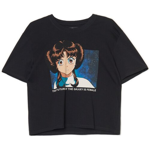 Cropp ženska majica kratkih rukava s printom Star Wars - Crna  2371W-99X Cijene
