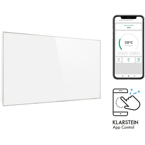 Klarstein wonderwall 450 smart, infrapanel, infracrvena grijalica, 50 x 90 cm, 450 w, tjedni timer, IP24, bijela Cijene