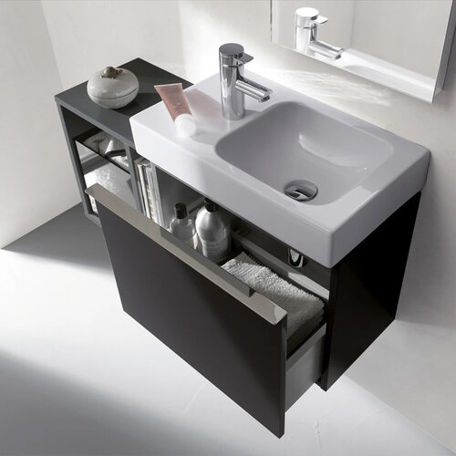 Geberit iCon lavabo za pranje ruku sa povr&amp;scaron;inom za odlaganje, baterija levo 124153000 Slike