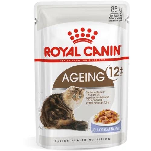 Royal Canin FHN Ageing 12+ Jelly, potpuna hrana u vrećici za odrasle mačke starije od 12 godina, komadići u želeu, 12x85 g