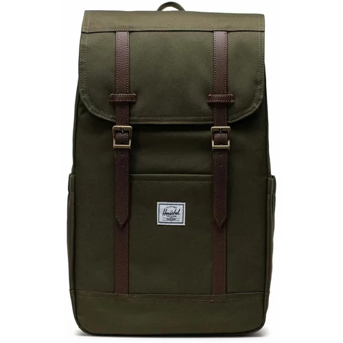 Herschel Ruksak Retreat Backpack boja: zelena, veliki, bez uzorka