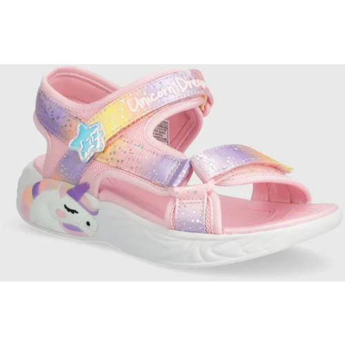 Skechers Dječje sandale UNICORN DREAMS SANDAL MAJESTIC BLISS boja: ružičasta